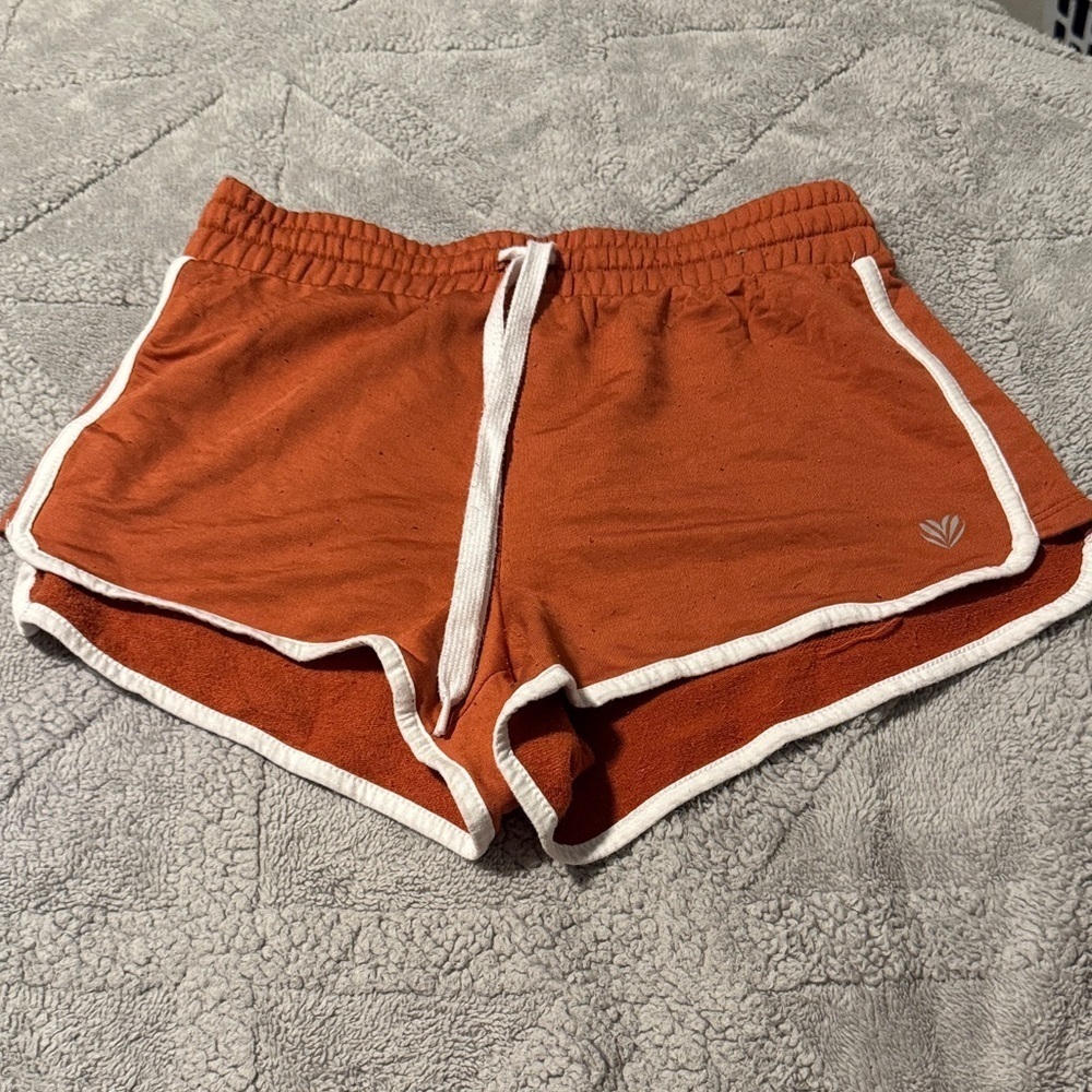 Forever 21 Rust Athletic Shorts with White Trim